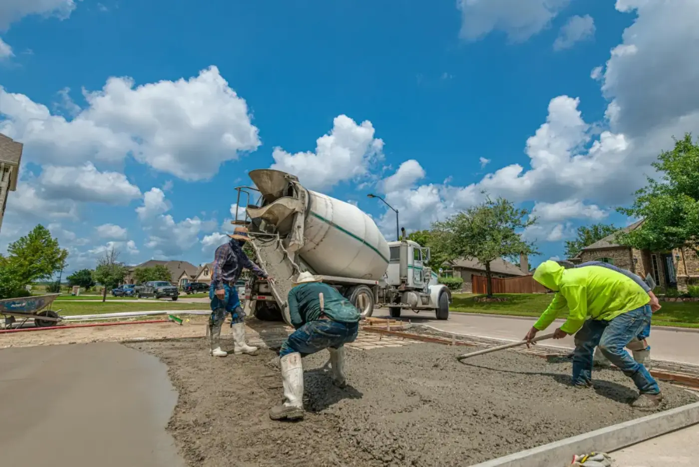 Concrete Contractor work-scene stock image for Tampa planning